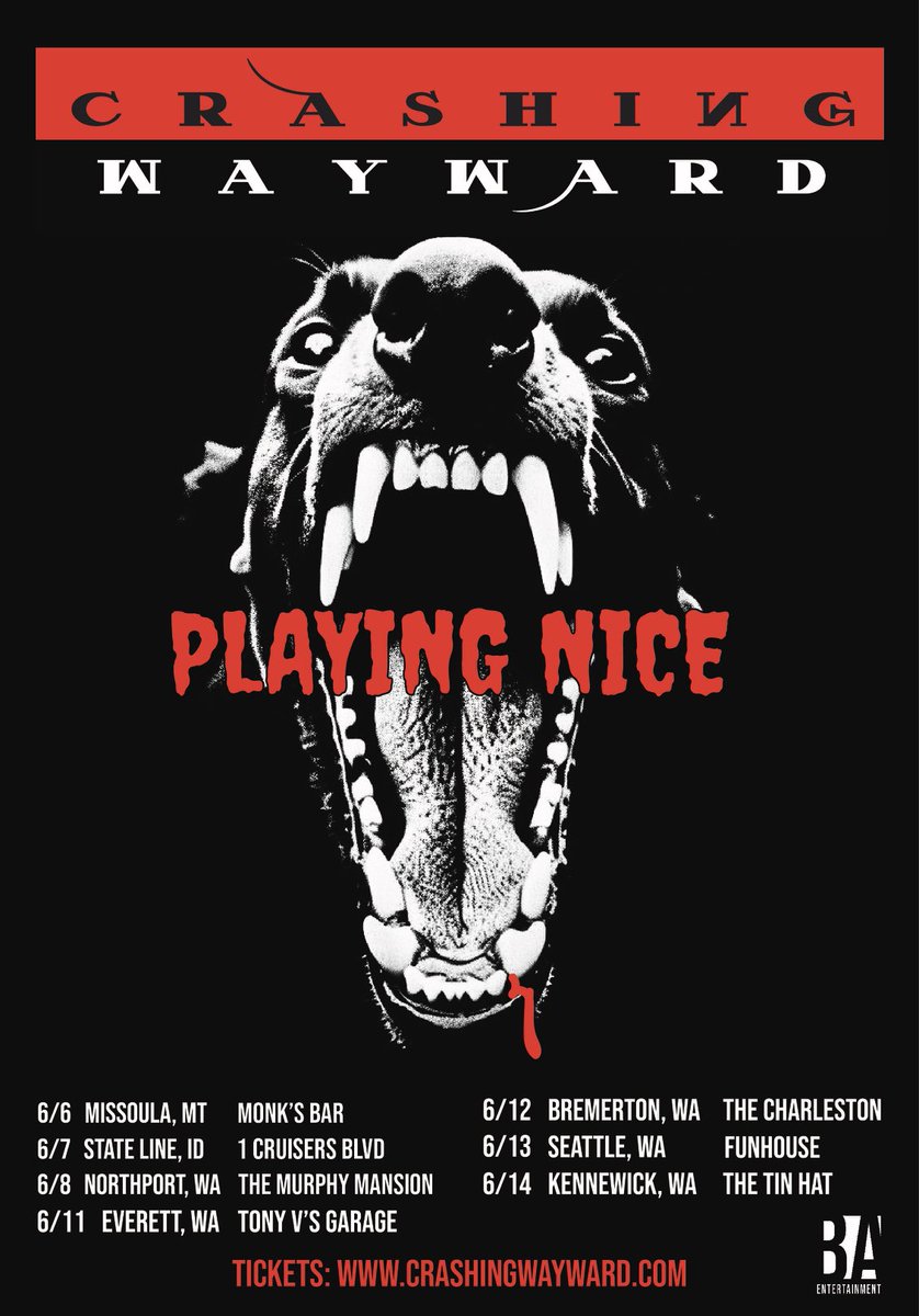 Crashing Wayward (@crashingwayward) on Twitter photo AndâŚweâre off!  Tour starts tomorrow night in Missoula MT.  See you at the shows! AndâŚweâre off!  Tour starts tomorrow night in Missoula MT.  See you at the shows!