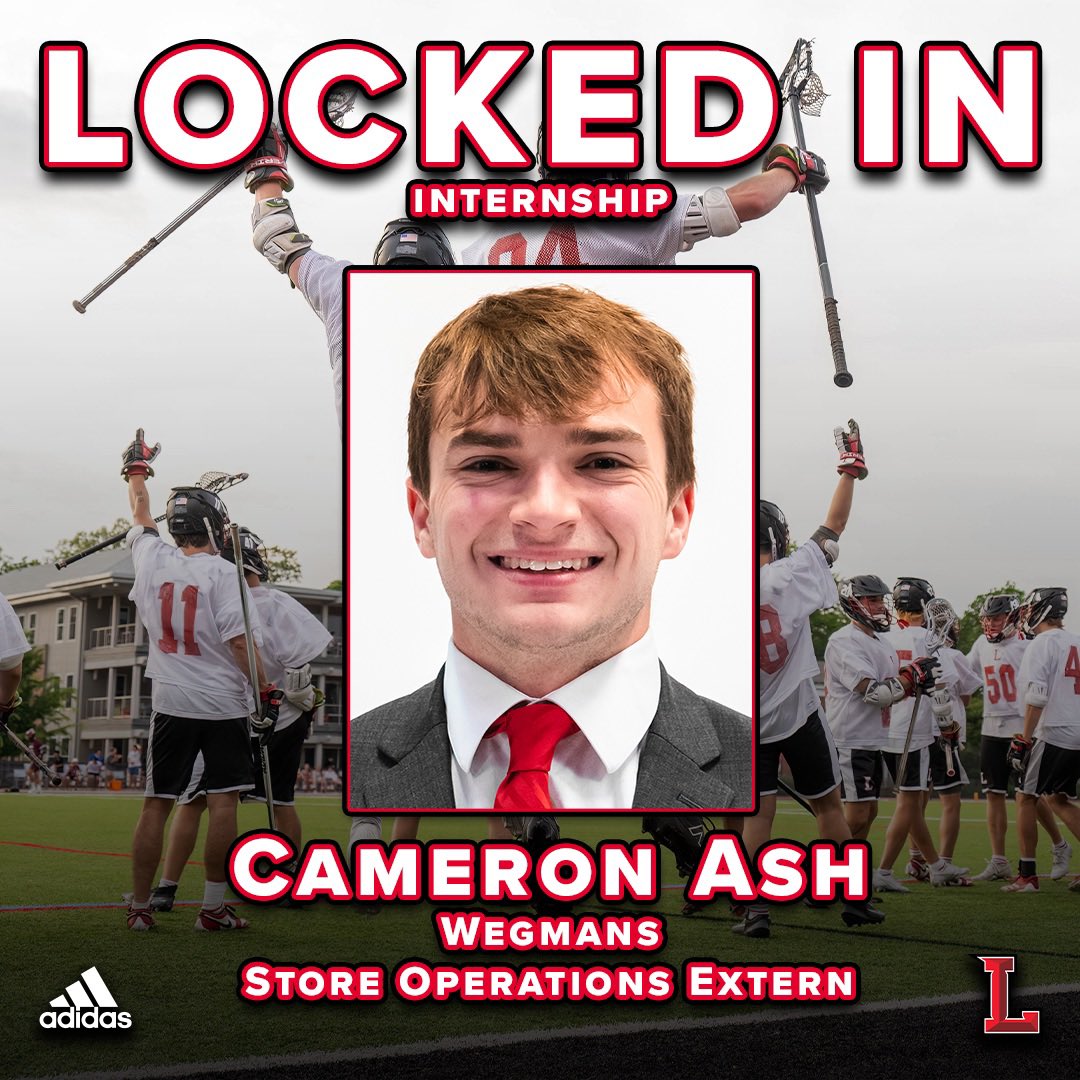 Summer 2025- Lynchburg Men’s Lacrosse Internships…
Cam Ash ‘27- Summer Internship in Short Pump, Virginia; Wegmans. 
Major: Business Administration 
Minor: Sports Management