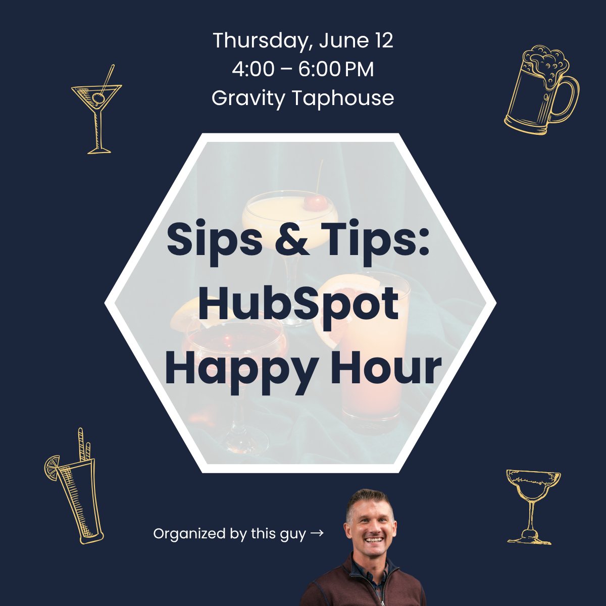 1BoldStepLLC's tweet photo. Join us for our HubSpot User Group (HUG) Happy Hour at Gravity Taphouse 🍻

Whether your sequences are misbehaving, your reports look like abstract art, or you just wanna share some HubSpot knowledge, these are your people.

It's free! Register at the link in the comments 👇🏻 https://t.co/WILBli2vh9