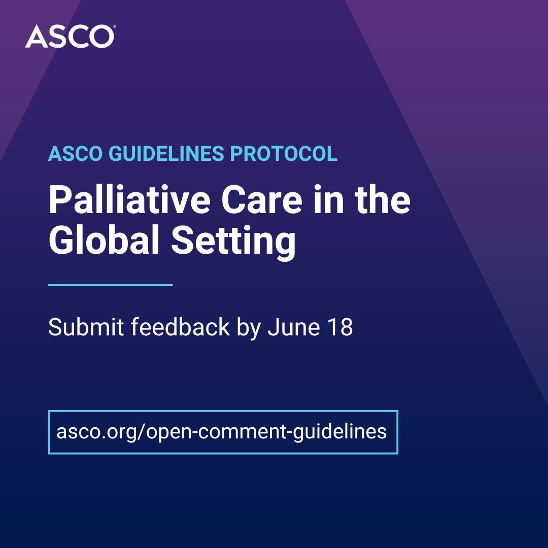 The draft guideline protocol, #palliativecare in the global setting, is now available for open comment. Provide your feedback to us by June 18. Learn more: brnw.ch/21wTccm