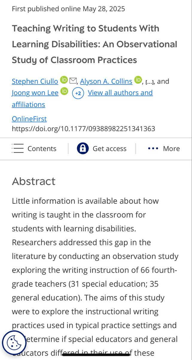 Zach Groshell (@mrzachg) on Twitter photo Researchers <a href="/StephenCiullo/">Stephen Ciullo</a> et al. found that teachers tend to rely on students picking up writing strategies implicitly rather than emphasizing explicit instruction. Important finding.
Link next 👇 Researchers <a href="/StephenCiullo/">Stephen Ciullo</a> et al. found that teachers tend to rely on students picking up writing strategies implicitly rather than emphasizing explicit instruction. Important finding.
Link next 👇