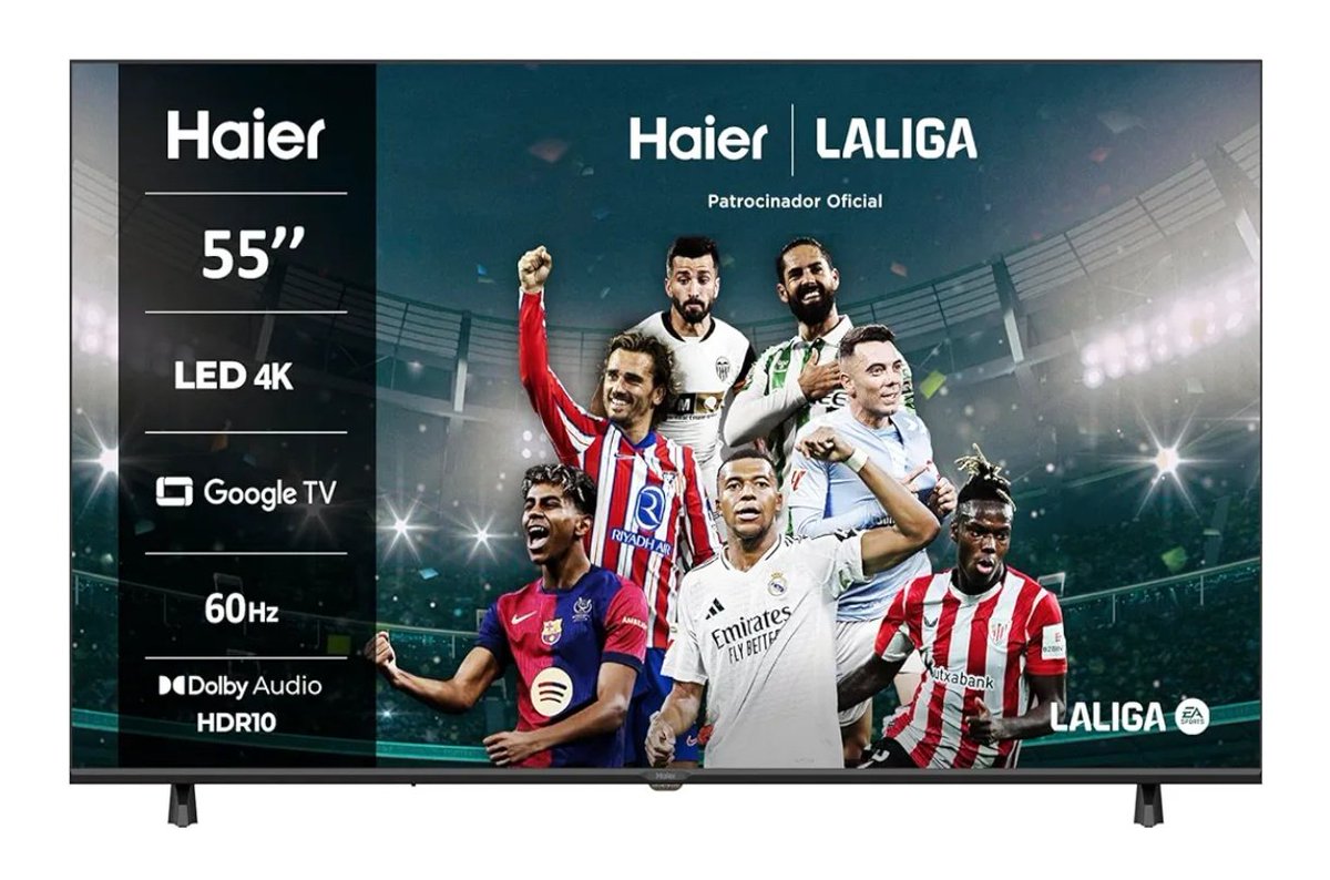 MejoresOfertasA's tweet photo. Haier Smart TV 55" 4K UHD
✅ Google TV con Asistente integrado
✅ Dolby Audio y HDR10
✅ Bluetooth 5.1 y HDMI 2.1 x4
✅ Diseño sin marcos (modelo 2025)
💰 Baja de 499€ a 299€ (-40%)
#MejoresOfertas
#Amazon

🛒https://t.co/skGu7SRP2m https://t.co/Wh0axkf0Sa