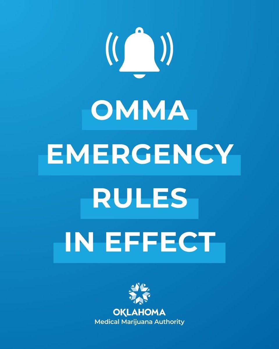 OMMA emergency rules are in effect. The emergency rules include changes required by a new state law, House Bill 2807, from the 2025 legislative session.

Read more: content.govdelivery.com/accounts/OKSDH…