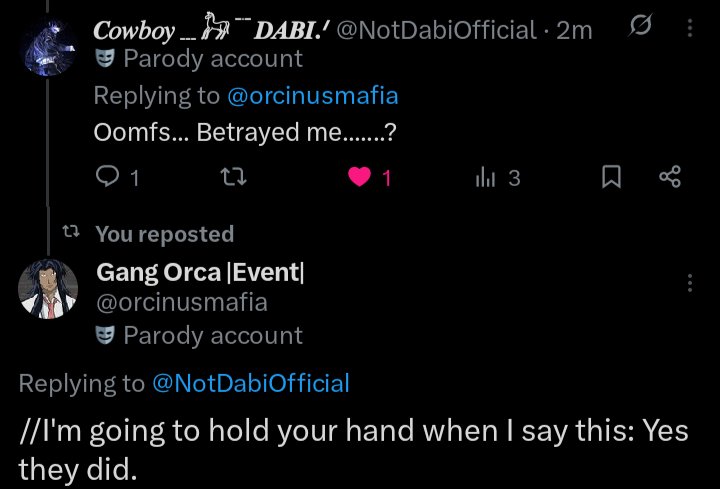 NotDabiOfficial's tweet image. juggalo⠀⠀⠀𓃥⠀⠀⠀shenzi.⠀

You know who you are...