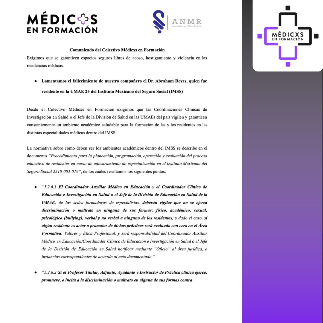 Colectivo Médicxs en Formación tweet media