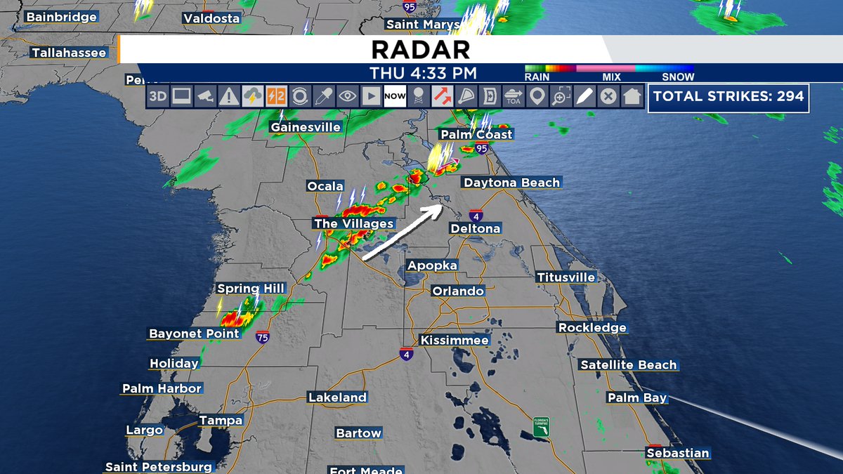 Storms firing right on schedule. With the dry air in place in the mid levels of our atmosphere (from the dust) A few damaging wind gusts will be possible.