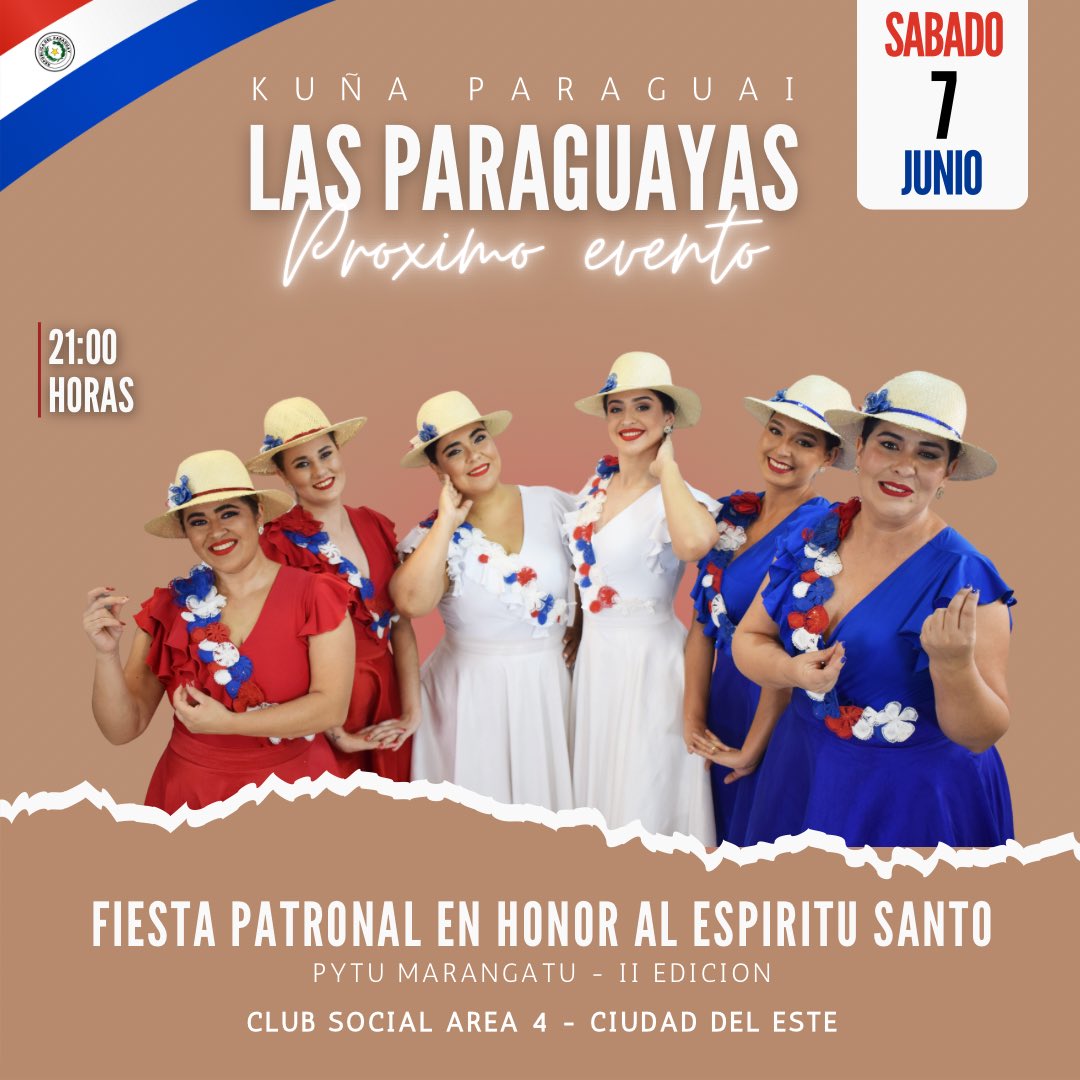 Te esperamos a una hermosa fiesta con tu familia, amigos y vecinos en el Club Social Área 4 de Ciudad del Este ! 🎶🇵🇾
Nos vemos con todo el corazón para celebrar juntos este día especial 🙌🏻✨🎊