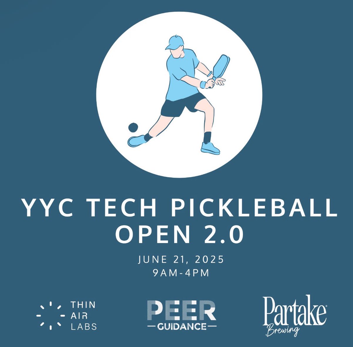 Peer Guidance - Telling It Like It Is (@peer_guidance) on Twitter photo We're counting down to the next...
✨YYC Tech Pickleball Open✨
Join us and our friends from <a href="/thinair_labs/">Thin Air Labs</a> <a href="/Peer_Guidance/">Peer Guidance - Telling It Like It Is</a> and <a href="/DrinkPartake/">Partake Brewing</a> ...
🔹Saturday June 21st 🔹
No experience necessary. 
Register 👇
lu.ma/tsa165gq We're counting down to the next...
✨YYC Tech Pickleball Open✨
Join us and our friends from <a href="/thinair_labs/">Thin Air Labs</a> <a href="/Peer_Guidance/">Peer Guidance - Telling It Like It Is</a> and <a href="/DrinkPartake/">Partake Brewing</a> ...
🔹Saturday June 21st 🔹
No experience necessary. 
Register 👇
lu.ma/tsa165gq