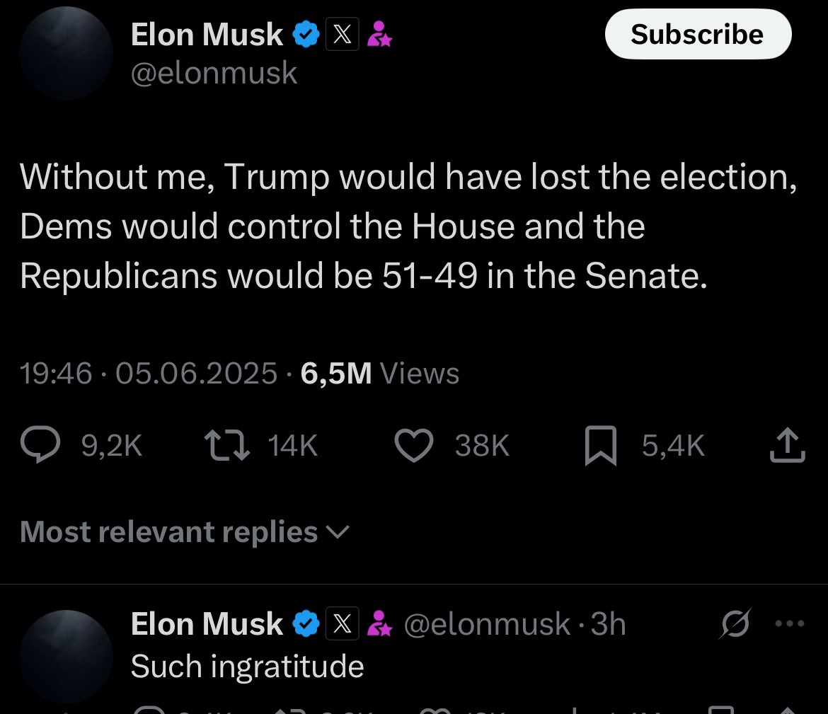 Oh we know you helped Trump "win" the election Elon.
Trump thanked you quite explicitly for that.
x.com/alexalarga/sta…