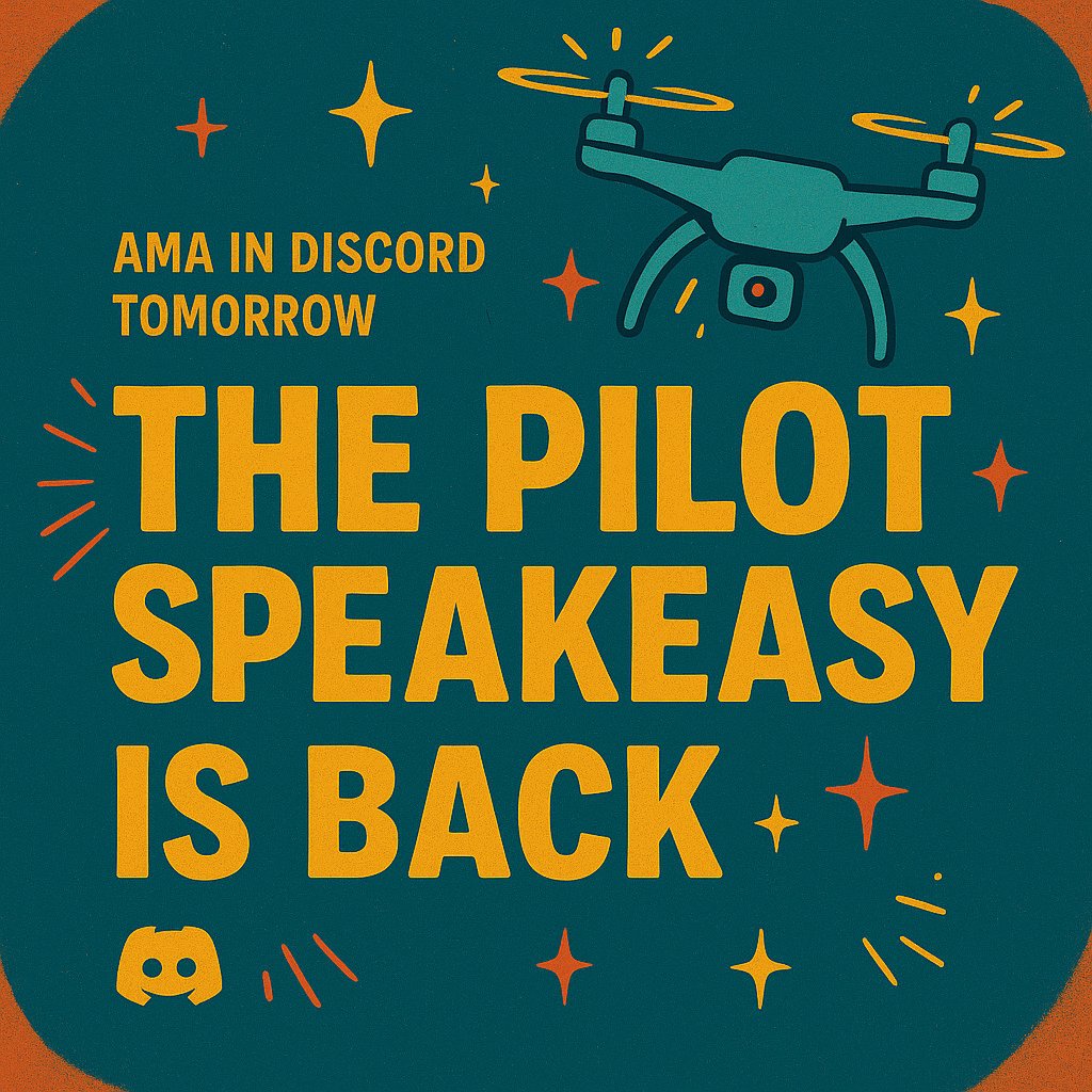 We're bringing back our weekly community speakeasy! 

Join us tomorrow at 2:30 pm (PST) to talk about <a href="/SpexiGeospatial/">Spexi</a>, LayerDrone, and the future of the Network 🎙️