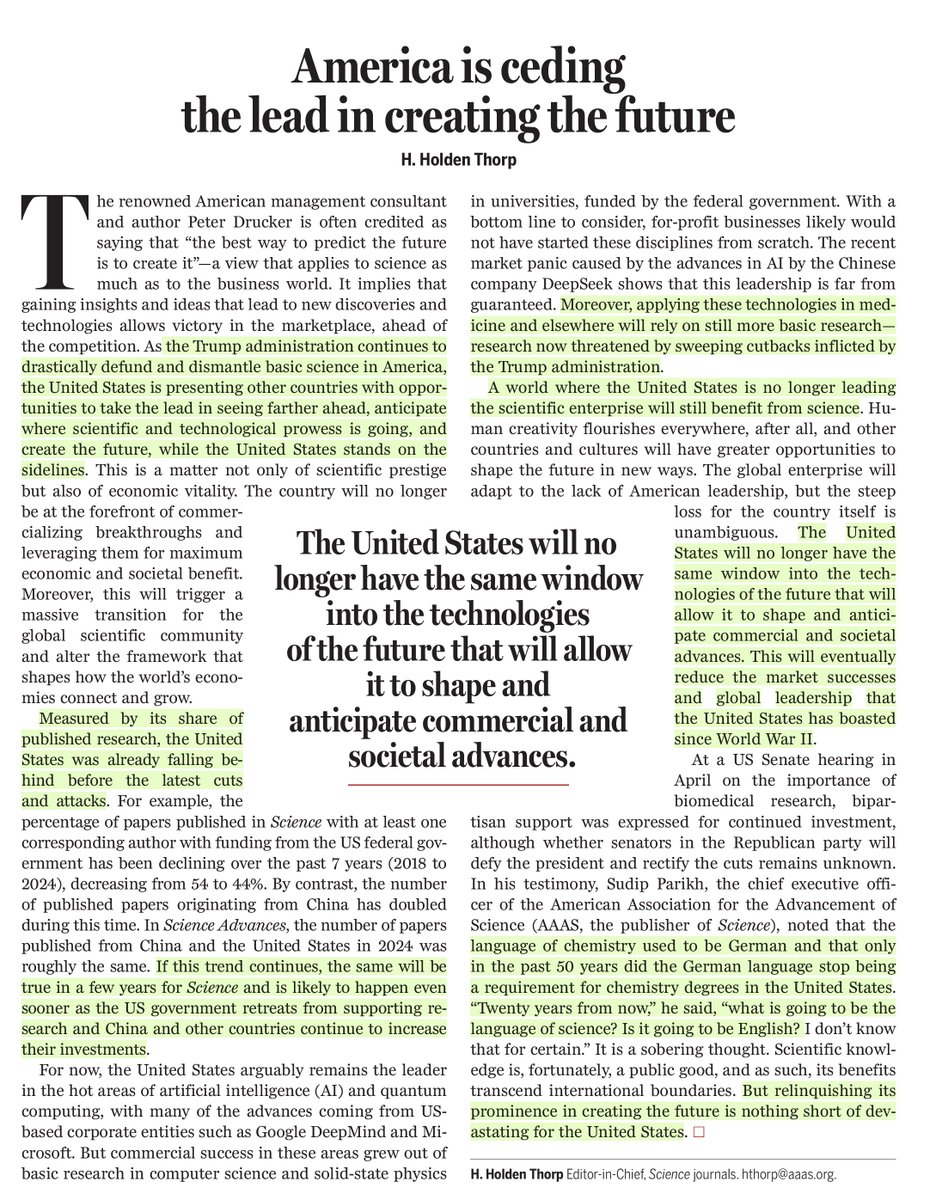 Eric Topol (@erictopol) on Twitter photo That's right. "Nothing short of devastating" <a href="/ScienceMagazine/">Science Magazine</a>
science.org/doi/10.1126/scโฆ That's right. "Nothing short of devastating" <a href="/ScienceMagazine/">Science Magazine</a>
science.org/doi/10.1126/scโฆ