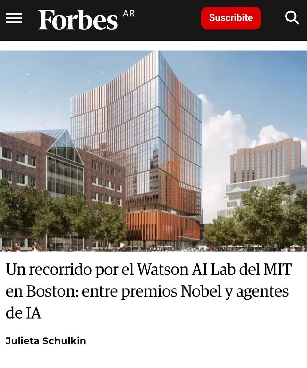 Un recorrido por el Watson AI Lab del MIT en Boston: entre #premiosNobel y #agentes de #IA forbesargentina.com/ibm-ia-accion/…