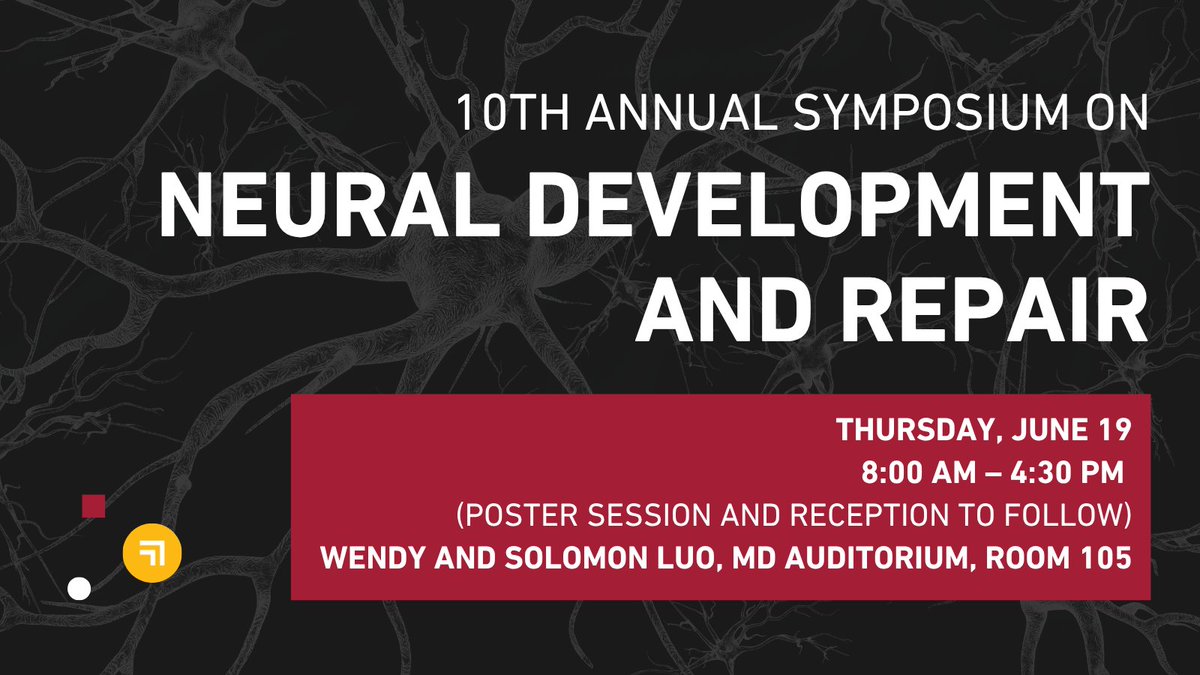 🗓️ Save the date for the 10th Annual Symposium on Neural Development and Repair. The conference will feature a keynote address from Dr. Jeffrey D. Macklis and nine other world-renowned speakers, who will discuss their latest research. 

Register today at docs.google.com/forms/d/e/1FAI…