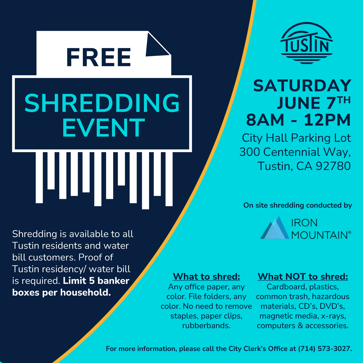 Just a quick reminder that you've got a bit of time left to gather up those papers you've been meaning to get rid of. Come join us at our Shredding Event this Saturday, June 7. We're looking forward to helping you declutter safely!