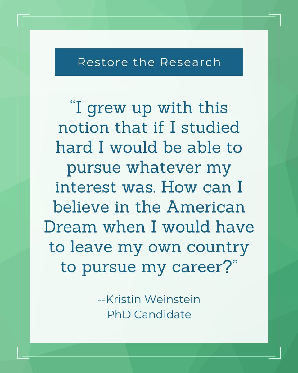Research cuts don’t just stall studies, they drive talent away.

This is brain drain, and it’s one of the hidden costs of cutting CDMRP funding. We can’t afford to lose the people working toward better treatments.

#RestoreTheResearch #AcceleratingCures