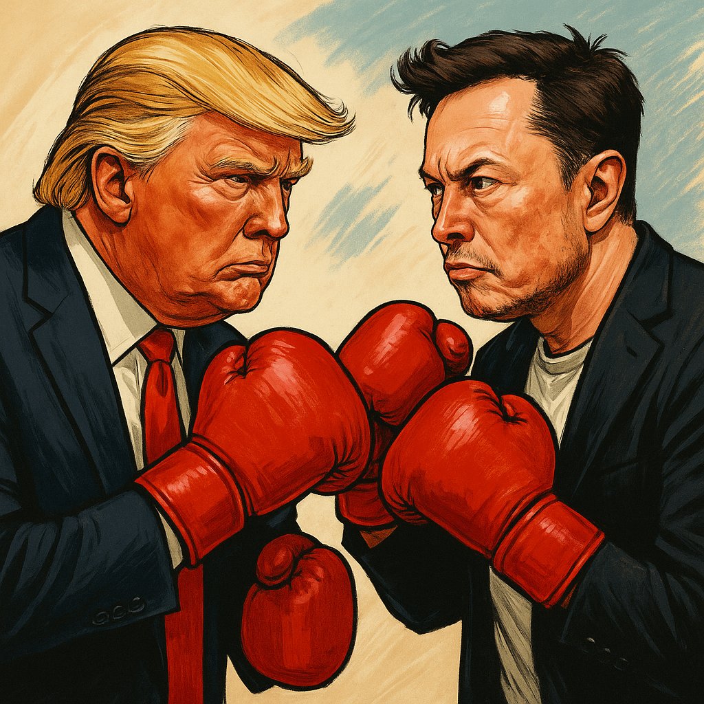 RugRadio's tweet photo. How the Trump x Elon drama rolled out today ↓🧵 https://t.co/NxaCPKlnV9