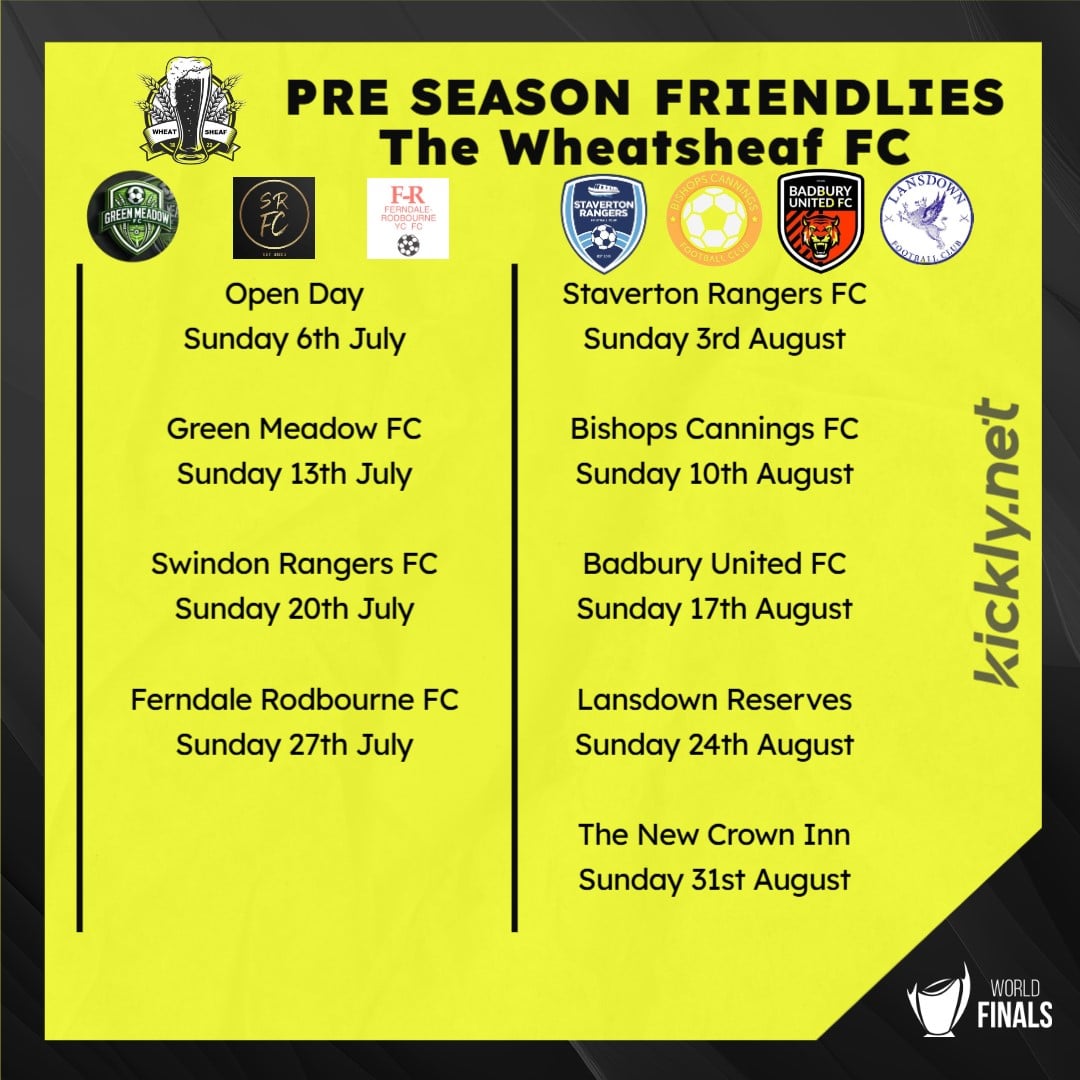 🚨📢Our pre season fixtures are confirmed for this season. As previously communicated we have our open day on 6th July but we also have 8 additional friendlies to prepare us for the new season! 👊📢🚨#football #sunday #squad#preseasongame