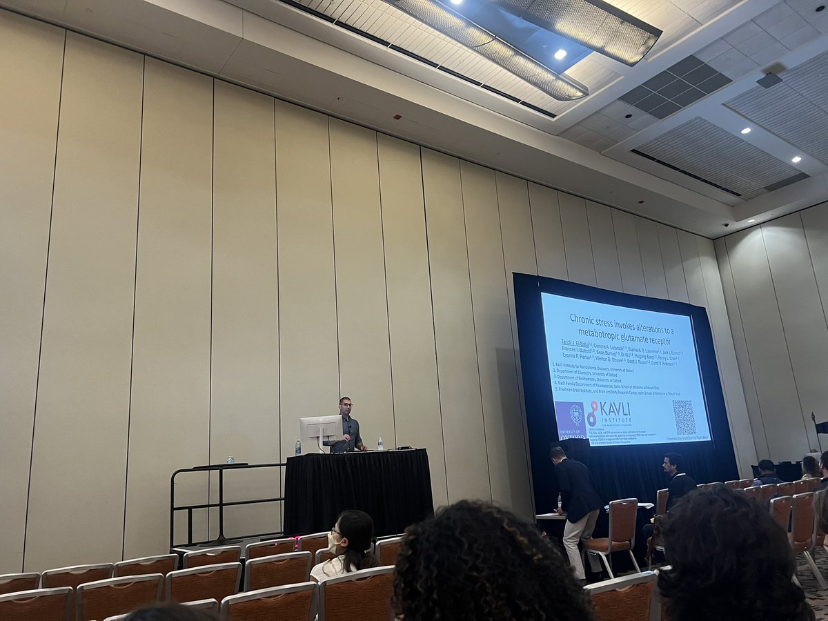 Robinson Research Group (@cvr_research) on Twitter photo Day 4 @ #ASMS2025
Tarick had the final talk of the conference where he presented work on alterations to metabotropic glutamate receptors under chronic stress. If you missed it….what were you doing?!
#lasttalkistheplenaryright #savethebesttilllast
<a href="/KavliOxford/">Kavli Institute for Nanoscience Discovery, Oxford</a> <a href="/OxfordChemistry/">Oxford Chemistry</a> Day 4 @ #ASMS2025
Tarick had the final talk of the conference where he presented work on alterations to metabotropic glutamate receptors under chronic stress. If you missed it….what were you doing?!
#lasttalkistheplenaryright #savethebesttilllast
<a href="/KavliOxford/">Kavli Institute for Nanoscience Discovery, Oxford</a> <a href="/OxfordChemistry/">Oxford Chemistry</a>