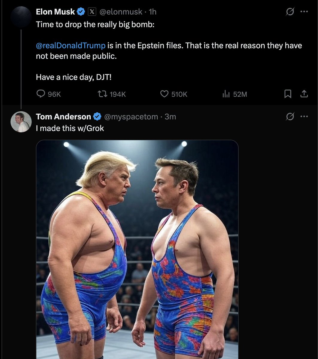 Cryptoburger1's tweet photo. Richest man in the world calling out the most powerful person in the world getting trolled by my first MySpace friend is proof this is all a simulation. https://t.co/TTwmxNsI1c