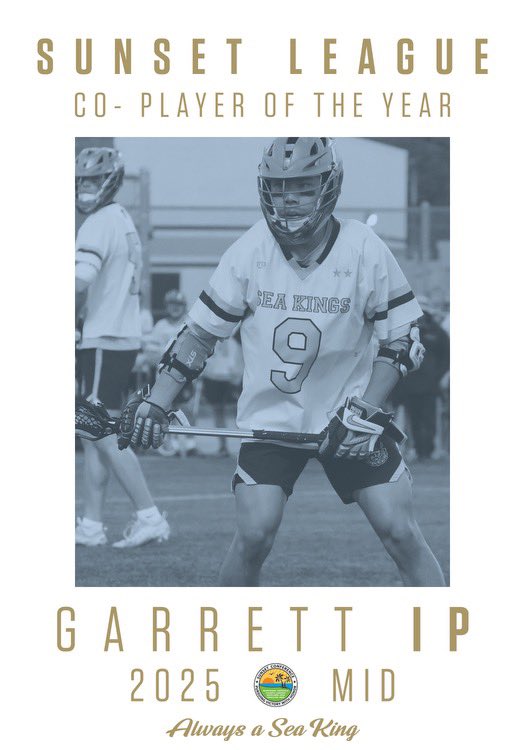 Congratulations to Garrett Ip named the 2025 Sunset League CO-POY. A true leader and game changer. Well deserved #9!