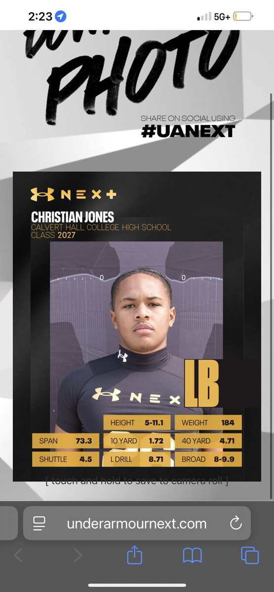 Not bad at the Under Armor camp this past weekend. Looking to improve more and more every opportunity I get.