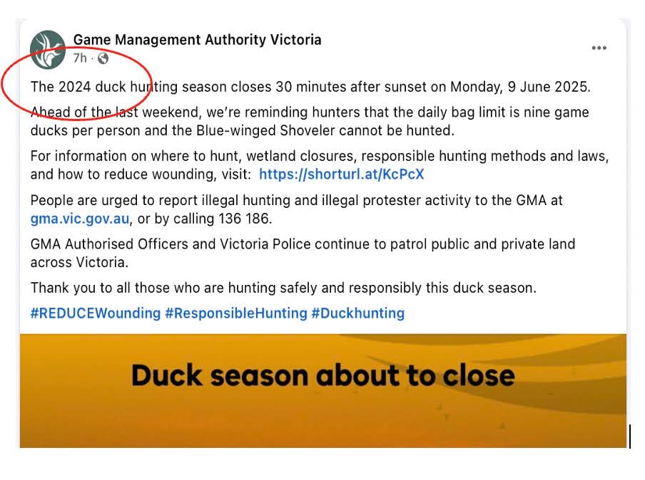 - Regional Victorians Opposed to Duck Shooting Inc 
#BANDUCKSHOOTING