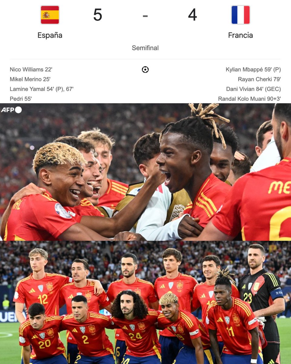 ¡¡ESPAÑA AVANZÓ A LA FINAL DE LA NATIONS LEAGUE!!
¡¡LOS CAMPEONES DE EUROPA VAN POR OTRO TÍTULO!!
¡¡MANITA Y TRIUNFO NTE LA FRANCIA DE MBAPPÉ, DEMBÉLÉ Y DOUÉ!!
¡¡OTRO SHOW DE LAMINE YAMAL EN UN PARTIDO GRANDE!!
¡¡TREMENDO LO DE OYARZABAL, MERINO, NICO WILLIAMS Y UNAI SIMÓN!!