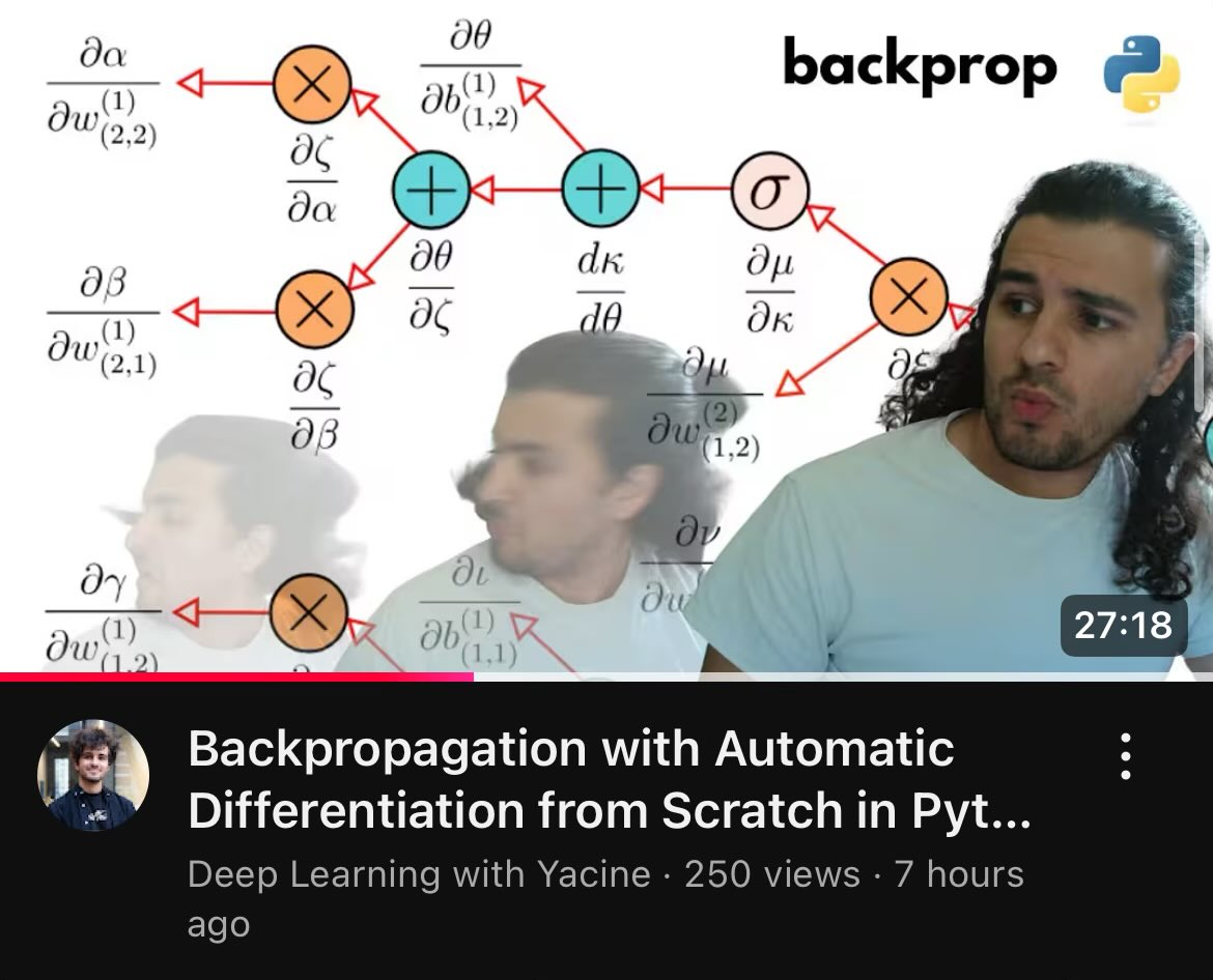 Great new video explaining how backprop works and how to solve the Deep-ML question!