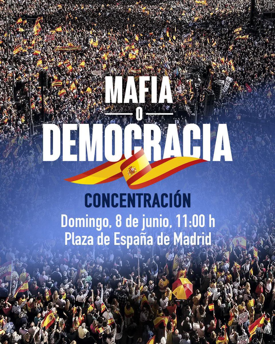 ppchamberi's tweet photo. Sobran los motivos 
Domingo 8 de Junio a las 11 horas en Plaza de España 
#mafiaOdemocracia https://t.co/OiN5q6O2O5