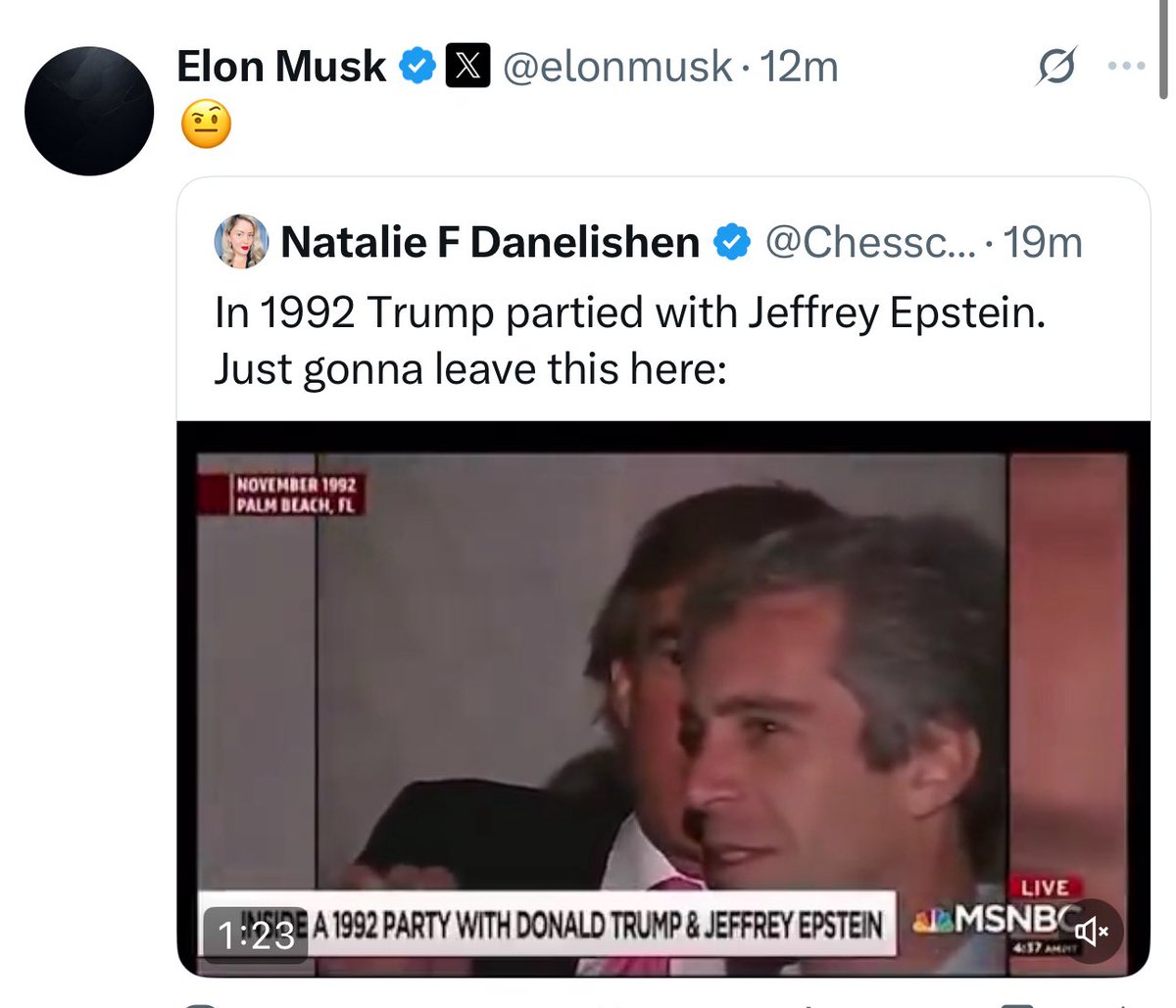 BREAKING MAGA🍿:

Musk bought Trump the presidency. He has the receipts. Now he’s gone ballistic. This war won’t end well for anyone—except one thing is certain: Core MAGA is finished. The loudest, dumbest cult in modern history is about to eat itself alive.