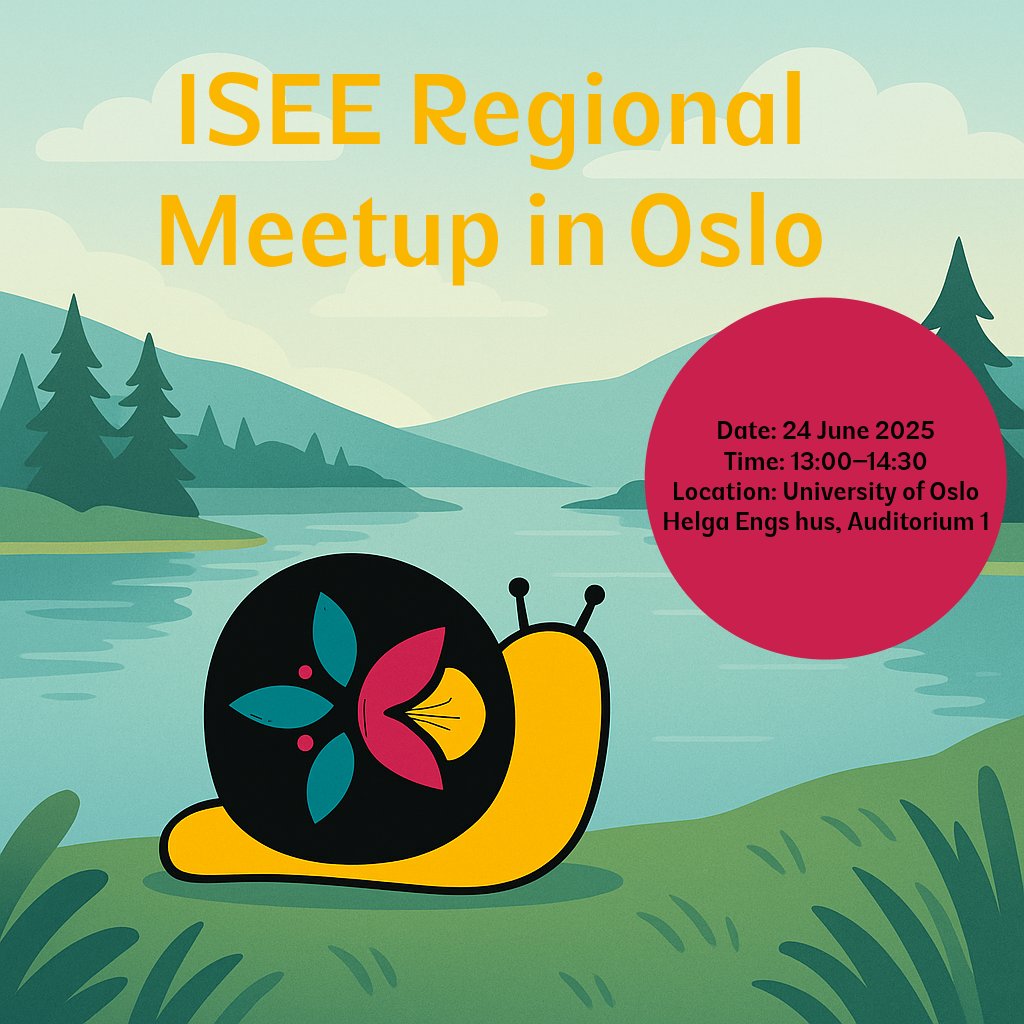 ISEE Regional Society Members—this meetup is for you!
Join us in Oslo for a dynamic exchange across regions.

🗓️ 24 June 2025 | 🕐 13:00–14:30
📍 University of Oslo, Helga Engs hus, Auditorium 1

Let’s connect, share insights &amp; shape the future of ecological economics.
