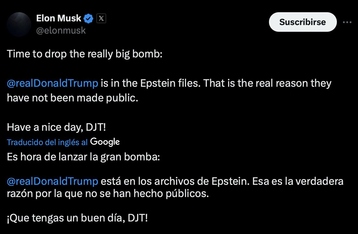 🚨 ULTIMA HORA

¡Elon Musk señala directamente a Donald Trump en el caso Epstein!

Ya hace un par de meses dejó caer cosas: Lo que reveló sobre la IA, los gobiernos y esta oscura red es ESCALOFRIANTE

Ponte al día👇