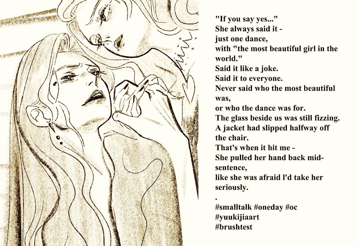 #smalltalk #brushtest #sketch #oneday #lovers