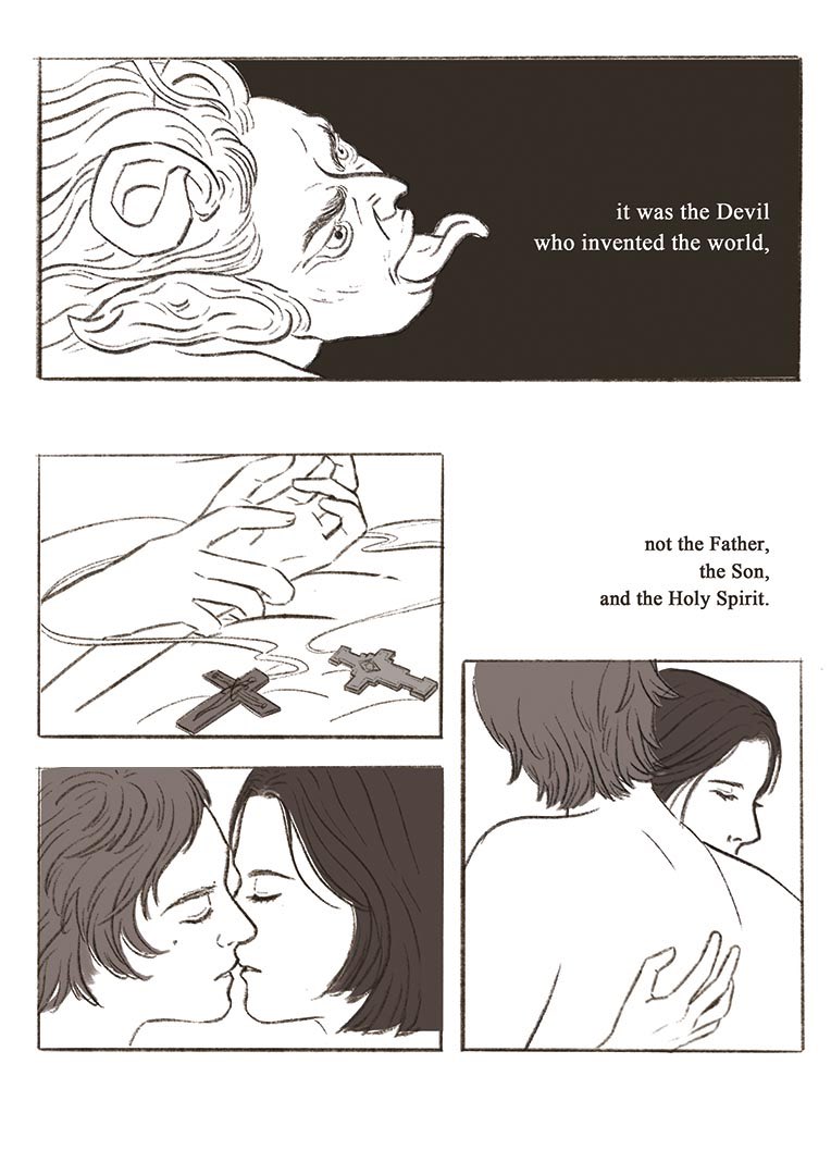 sunfishswims's tweet photo. “Become. It was a verb that had always obsessed me.”

#sabballini #conclave2024 #conclavefanart #nunclave https://t.co/0jLmQKcybg