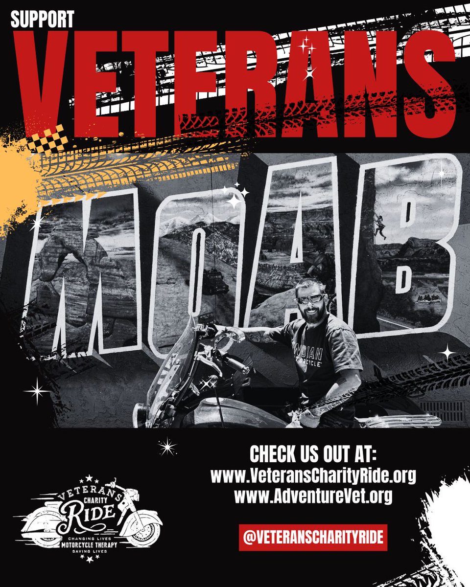 Riding through Moab isn’t just beautiful — it’s powerful. 🇺🇸
With #VeteransCharityRide, each mile is a step toward healing.
#MotorcycleTherapy #SupportVeterans #Moab #AdventureVet #RideToHeal #VetsHelpingVets