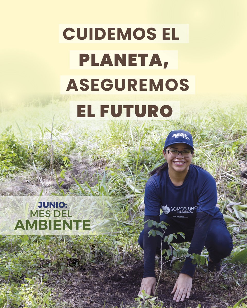 Hoy, en el #DíaMundialDelAmbiente, confirmamos una verdad sencilla: cuidar la Tierra es la mejor inversión en la vida. En Banco Nacional de Panamá promovemos prácticas responsables y apoyamos iniciativas verdes, porque el futuro se construye con cada acción presente.