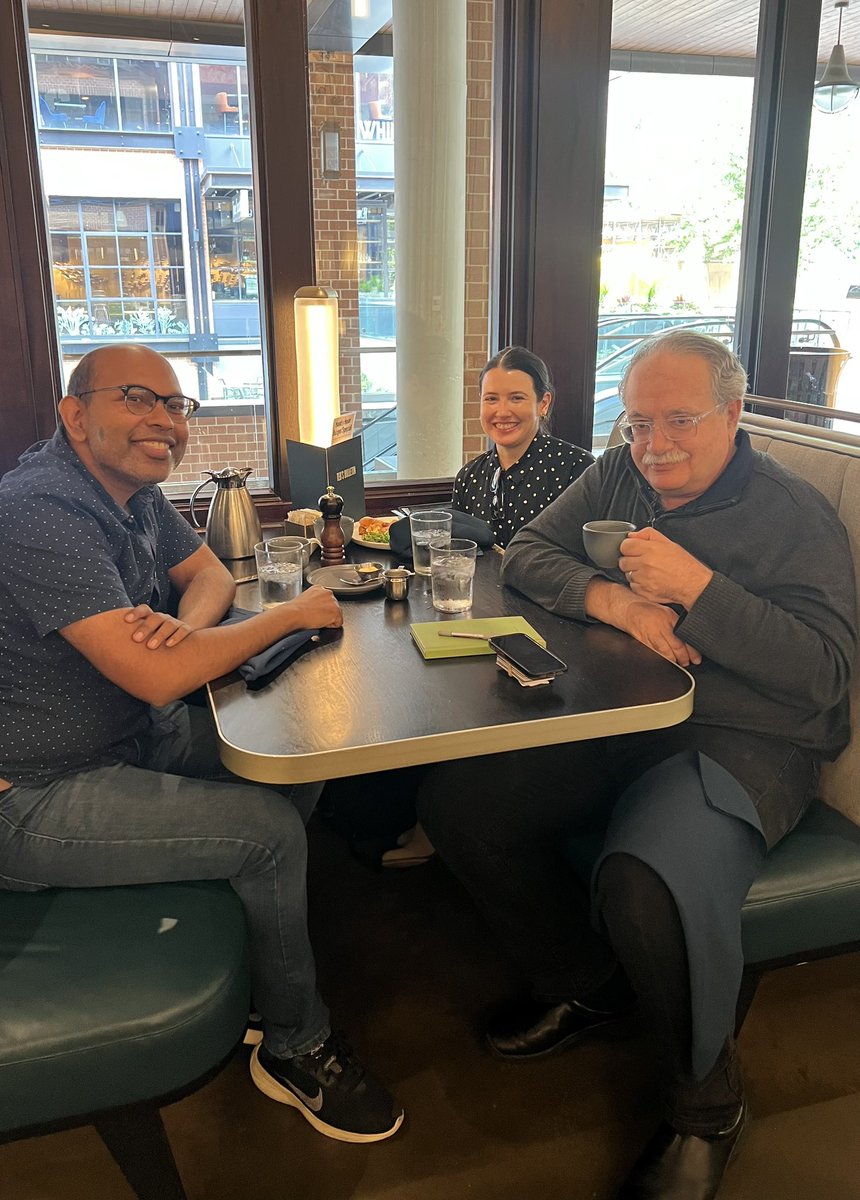 Fully theoretical breakfast with new colleague Yannis Kevrekedis..Have followed his work on ‘equation-free modeling’ since PhD..will do a joint project soon :)