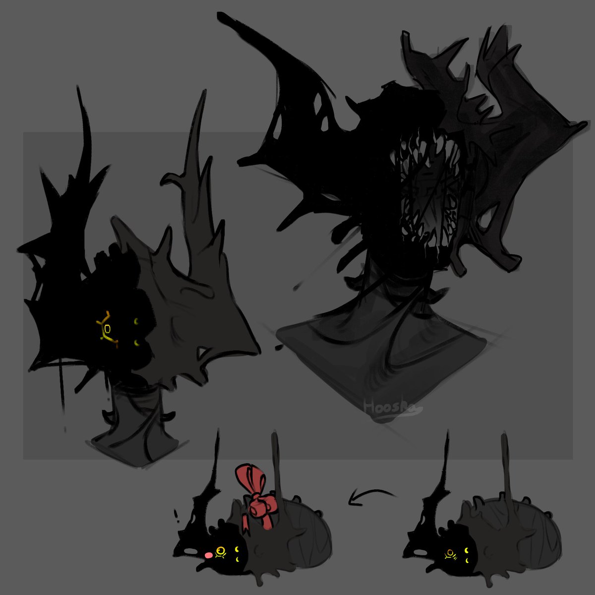 this is my lovely pretty bio oc baby beo 🫶 he walks around alleyways in the streets like a stray dog and likes ribbons #phightingoc