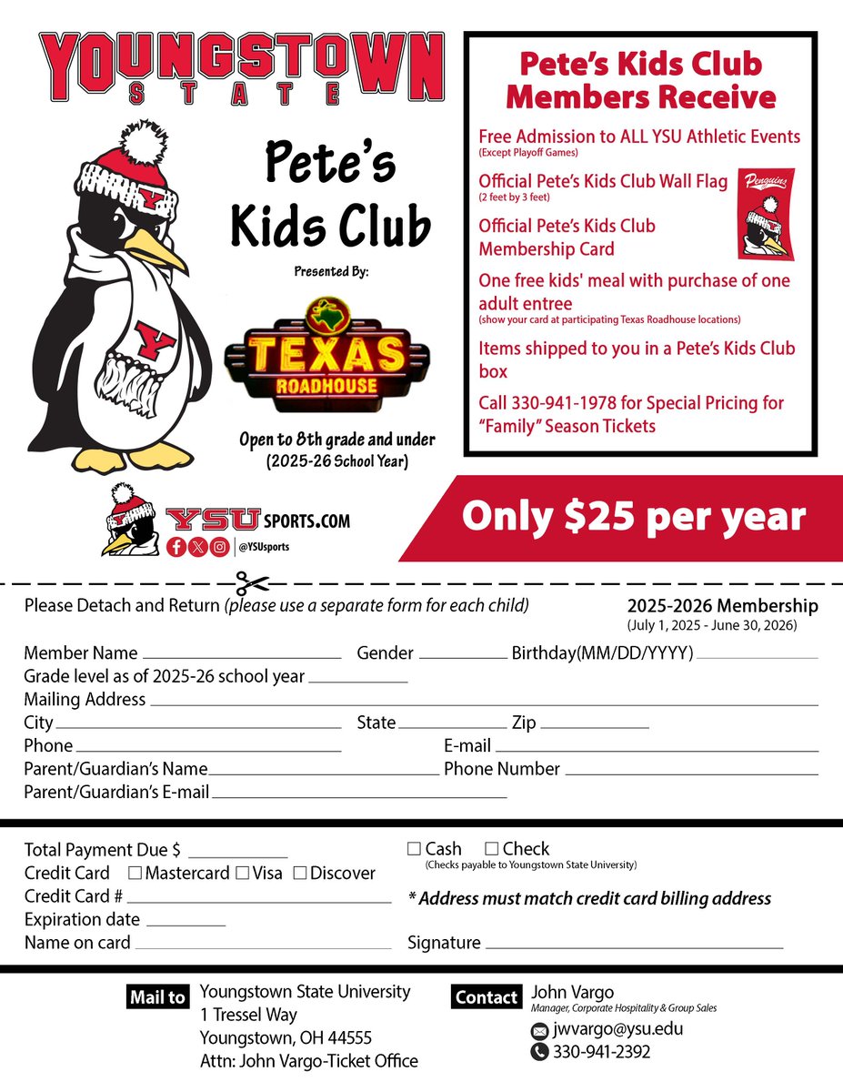 John Vargo (@jvargoysu) on Twitter photo Catch all the <a href="/YSUsports/">Youngstown State Penguins</a> home games this season with Pete's Kids Club.
Open to all children eighth grade and younger.
See the flyer for more details.
#GoGuins Catch all the <a href="/YSUsports/">Youngstown State Penguins</a> home games this season with Pete's Kids Club.
Open to all children eighth grade and younger.
See the flyer for more details.
#GoGuins