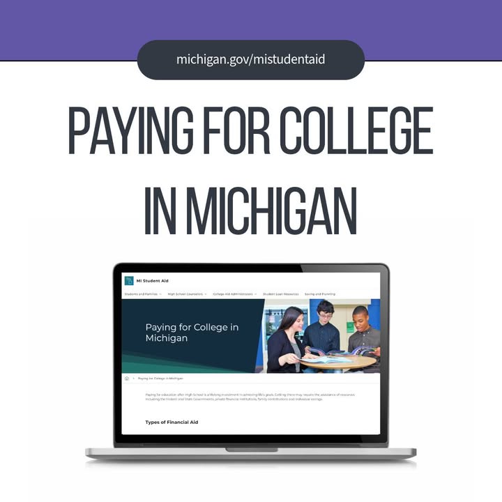 Exploring your options to help pay for education after high school? Get started with our Paying for College in Michigan resource ➡️ bit.ly/3RfS633