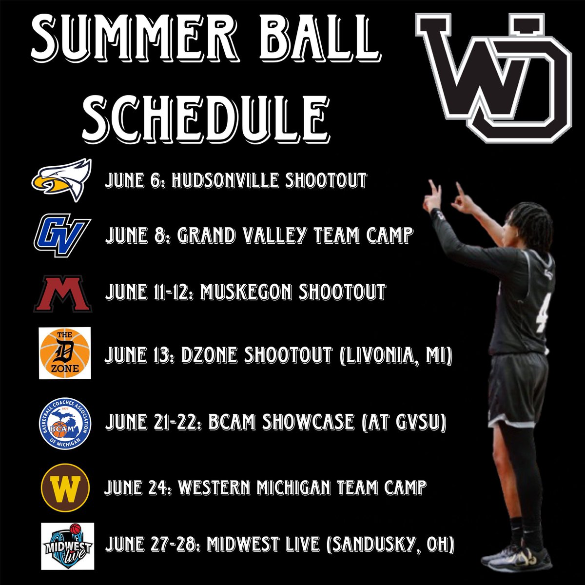 JT Gill III (@jt_gill3) on Twitter photo Here is my June ball schedule, excited to get back on the court with my teammates!
<a href="/TheDZoneBBall/">The D Zone Basketball</a> <a href="/HankampScott/">Scott Hankamp</a> <a href="/BankHoops/">Bank Hoops</a> <a href="/BCAMCoaches/">BCAM</a> <a href="/alleyesonuhoops/">Steve Schwanda</a> <a href="/jgilbertsport/">Jonathon Gilbert</a>
<a href="/KevinMoses38/">Kevin Moses LLC</a> <a href="/BrzezinskiAlec/">Alec Brzezinski</a>
<a href="/CoachMannyD/">Manny Dosanjh</a>
<a href="/DJMocini/">DJ Mocini</a>
<a href="/8mileCorn/">Cornell Mann</a>
<a href="/KyleGetter/">Kyle Getter</a>
<a href="/CoachBMillerCMU/">Brooks Miller</a> <a href="/SmittBonz/">Jeff Smith</a> Here is my June ball schedule, excited to get back on the court with my teammates!
<a href="/TheDZoneBBall/">The D Zone Basketball</a> <a href="/HankampScott/">Scott Hankamp</a> <a href="/BankHoops/">Bank Hoops</a> <a href="/BCAMCoaches/">BCAM</a> <a href="/alleyesonuhoops/">Steve Schwanda</a> <a href="/jgilbertsport/">Jonathon Gilbert</a>
<a href="/KevinMoses38/">Kevin Moses LLC</a> <a href="/BrzezinskiAlec/">Alec Brzezinski</a>
<a href="/CoachMannyD/">Manny Dosanjh</a>
<a href="/DJMocini/">DJ Mocini</a>
<a href="/8mileCorn/">Cornell Mann</a>
<a href="/KyleGetter/">Kyle Getter</a>
<a href="/CoachBMillerCMU/">Brooks Miller</a> <a href="/SmittBonz/">Jeff Smith</a>