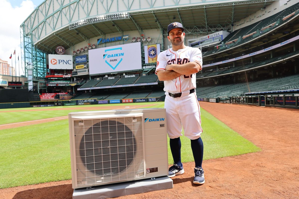 AriA1exander's tweet photo. This is the photo that came along with the news that Jose Altuve is the new brand ambassador for Daikin. https://t.co/7kn10oqBpk