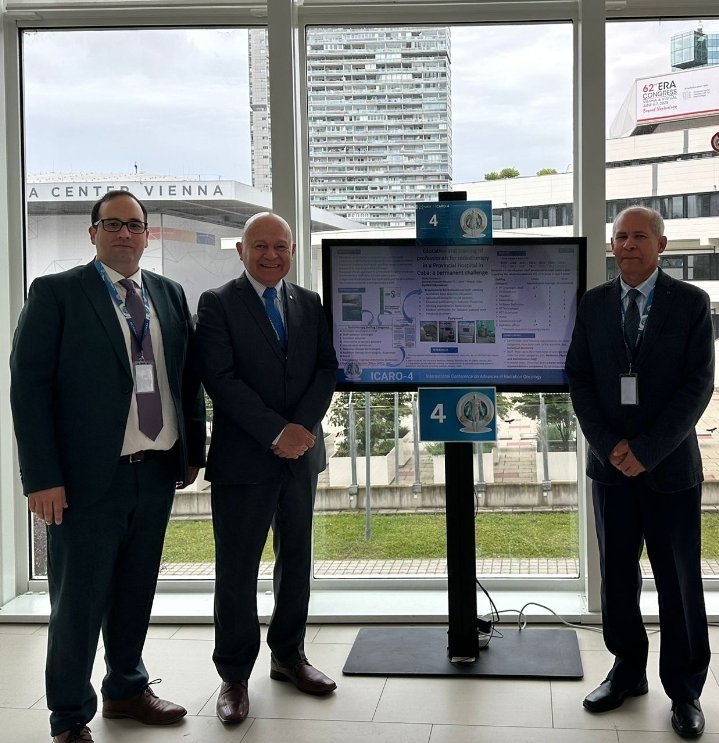 Participa #Cuba 🇨🇺en la 4ta Conferencia Internacional sobre Avances en Oncología Radioterapéutica (ICARO-4), organizada por el Organismo Internacional de Energía Atómica (OIEA), representada por el Físico Médico Francisco Pérez González, experto del Hospital V.I Lenin de Holguín