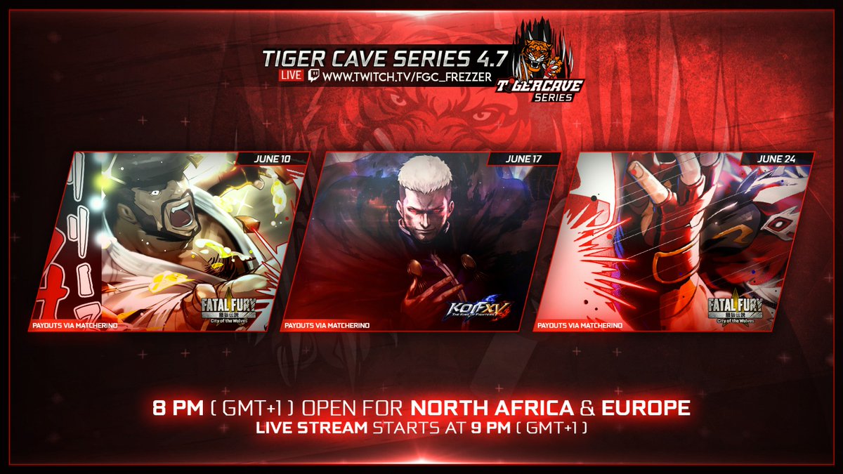 FRZ1X's tweet photo. The Tiger Cave Series 4.7 schedule is up.  Make sure to join the EMEA action !!   

Links below 👇 https://t.co/HMDcM8J3ze