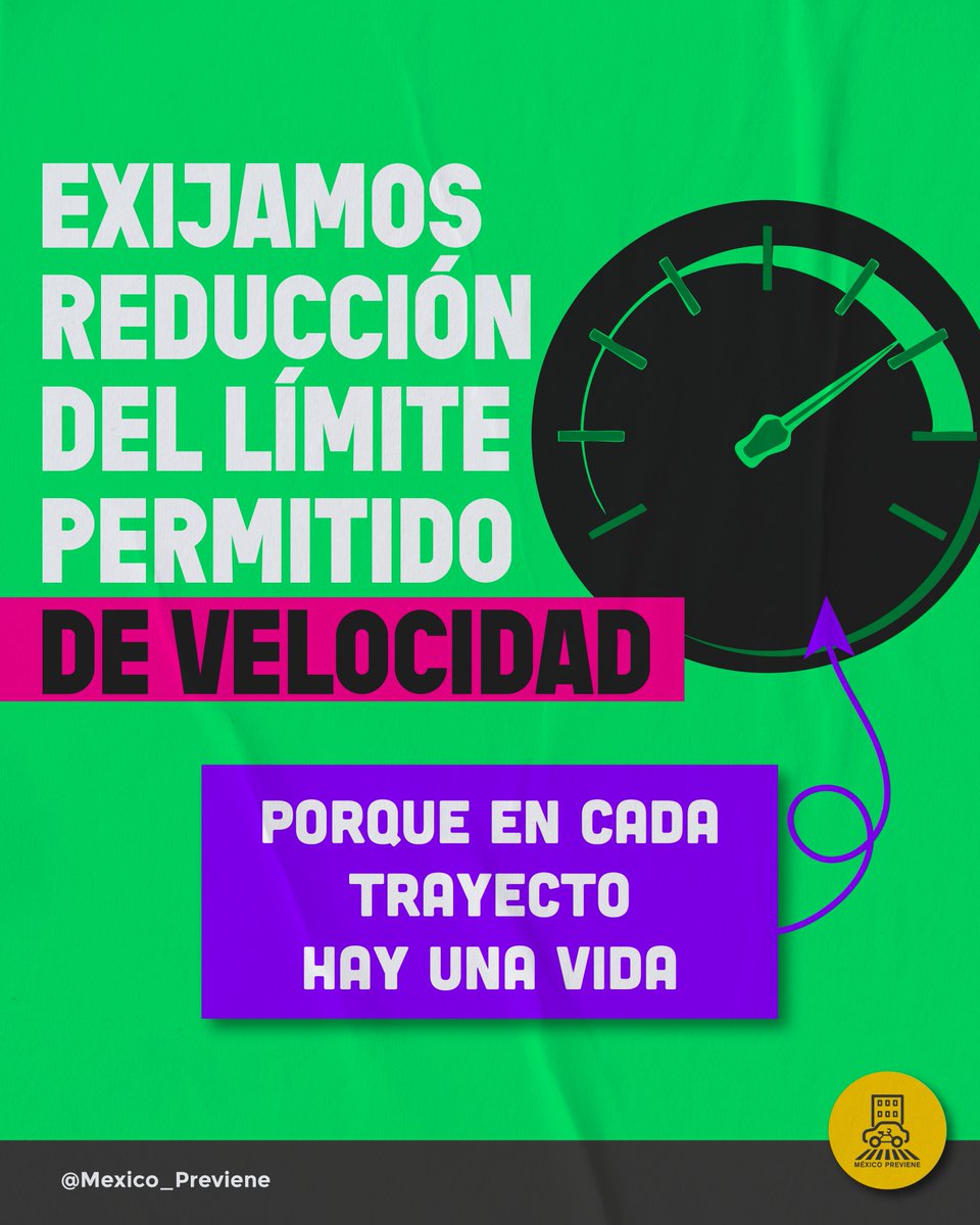 Mexico_Previene's tweet image. 🚨 Exijamos reducir los límites de velocidad.
Cada km/h menos puede salvar una vida.
Porque en cada trayecto, hay una vida. ❤️🚗
#CallesAccesibles #DiseñoUniversal #MéxicoPreviene #MovilidadInclusiva #EnCadaTrayectoUnaVida