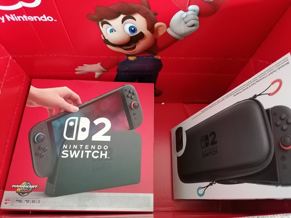 PixelOrbi's tweet image. Got my #NintendoSwitch2 today! #MarioKartWorld is so much fun. Especially the Free Roam mode. 😁 Sadly, Cyberpunk hasn't arrived on time. I also finally got the expansion for NSO, so hello GameCube games. Dreamcast or Saturn would also be nice on here since there won't be a mini.