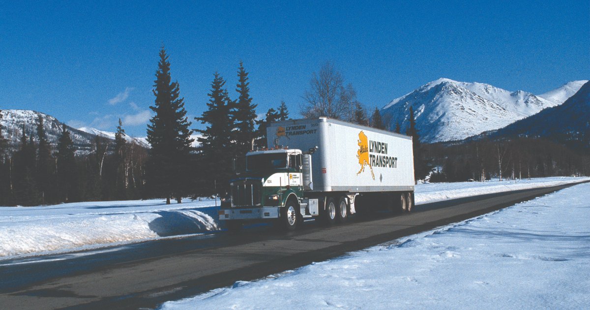 In this throwback picture, a Lynden Transport truck cruises along snowy mountains in Alaska.

#ThrowbackPost #TBT #LyndenHistory #Throwback #History #transportation #logistics #shipping #Lynden #LyndenTransport #trucking #Alaska