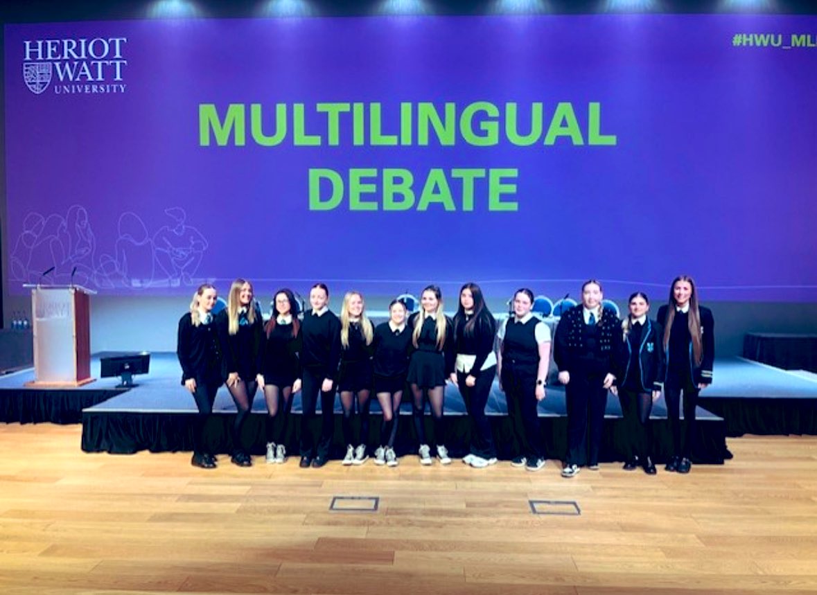Some senior pupils attended a Multilingual Debate at Heriot Watt University today. The debate topic was "this house believes that screens are detrimental to the development of young people's cognitive abilities". The pupils were very impressed and enjoyed the experience
#success