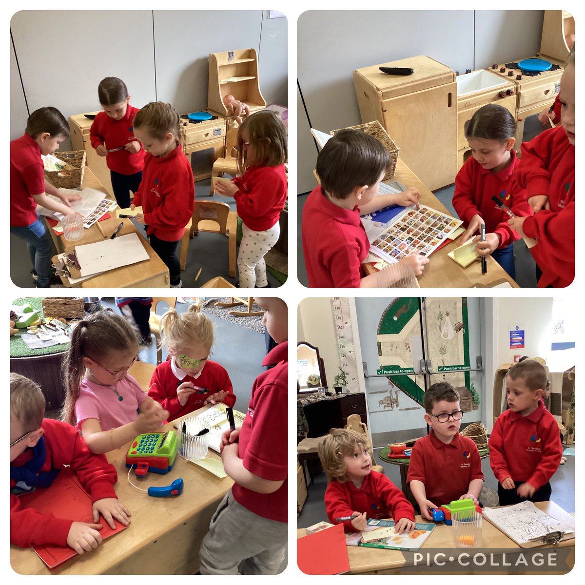 StTimothysPSNC's tweet image. The children have enjoyed creating their own restaurant in the nursery over the last two weeks. Some have also participated in making ‘yoghurt bark’ and decorating some fancy gingerbread people. #creativecooks #lifeskills