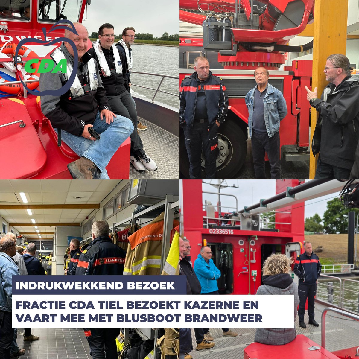 Van een kijkje in de kazerne tot meevaren op de blusboot – we zagen van dichtbij hoe veelzijdig en cruciaal het werk van de brandweer is.

Dank aan Ronald, Rutger en David voor jullie inzet voor de veiligheid van Tiel! Lees het verslag op stemvoortiel.nl/nieuws/bezoek-…. 

#CDA #Tiel